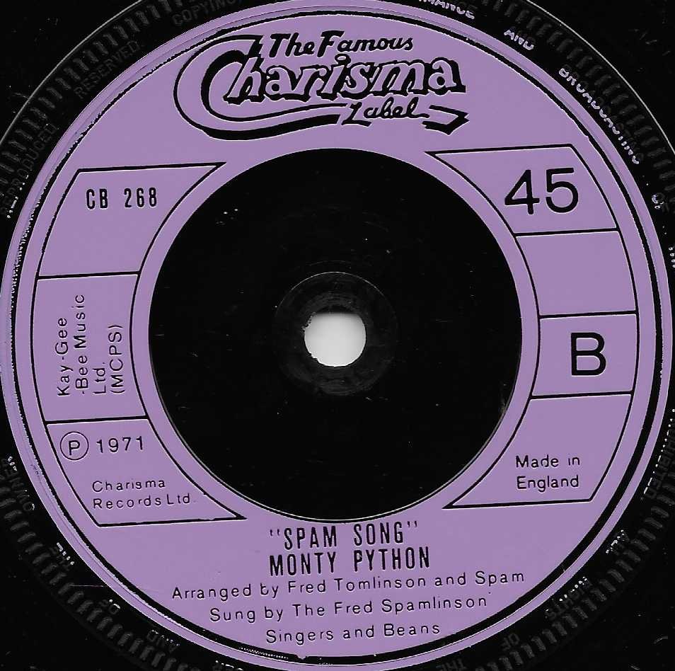 CB 268 Lumberjack song Monty Python from the BBC records and Tapes library Label